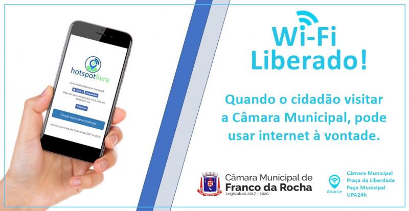 Wi-FI LIVRE NA CÂMARA