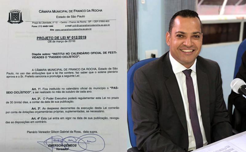 PROJETO DO VEREADOR EMERSON GÊMEOS INSTITUI PASSEIO CICLÍSTICO NO CALENDÁRIO OFICIAL DO MUNICÍPIO